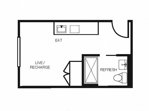 Electric Lofts Studio K & L Floor Plan